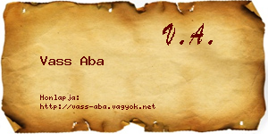 Vass Aba névjegykártya